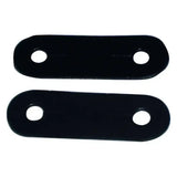 Black oval metal brackets with two holes for bitz leathers, sturdy replacement leather for peacock safety stirrups