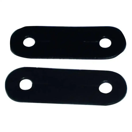 Black oval metal brackets with two holes for bitz leathers, sturdy replacement leather for peacock safety stirrups