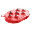 Bitz Massage Grooming Mitt with Magnetic Roller Balls Red Massage Brushes