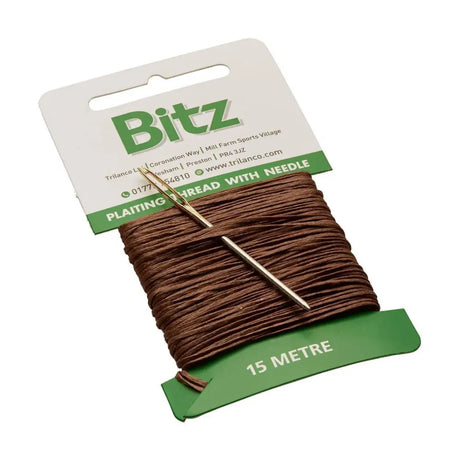 Bitz Plaiting Card With Needle 15M Black Plaiting Threads Barnstaple Equestrian Supplies