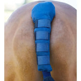 Blue bitz tail guard padded with adjustable velcro tabs for secure fit and tail protection