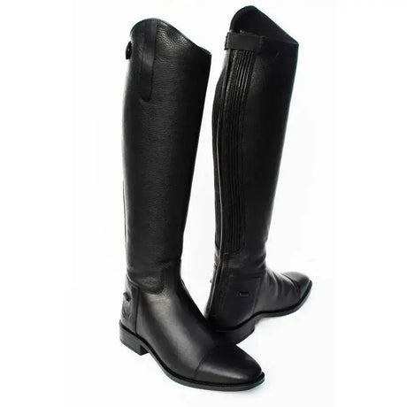 Black Leather Riding Boots Rhinegold Elite Seville 39 EU / 6 0 Long Riding Boots Barnstaple Equestrian Supplies