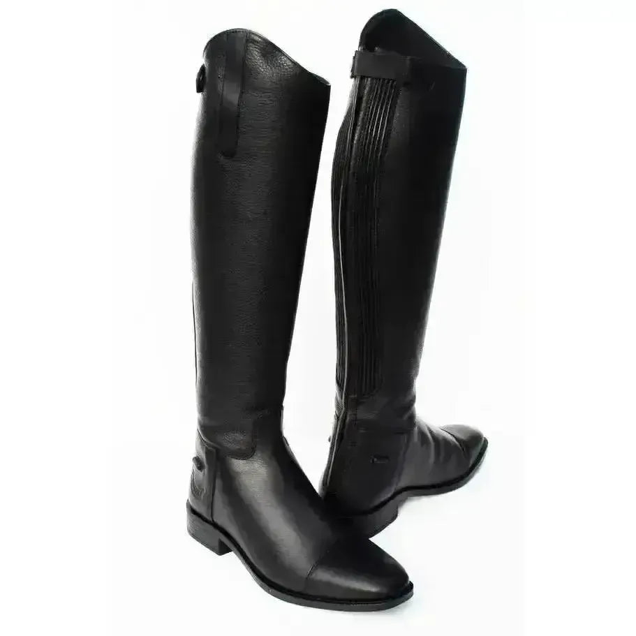 Black Leather Riding Boots Rhinegold Elite Seville 39 EU / 6 0 Long Riding Boots