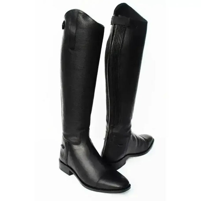 Black Leather Riding Boots Rhinegold Elite Seville 39 EU / 6 0 Long Riding Boots