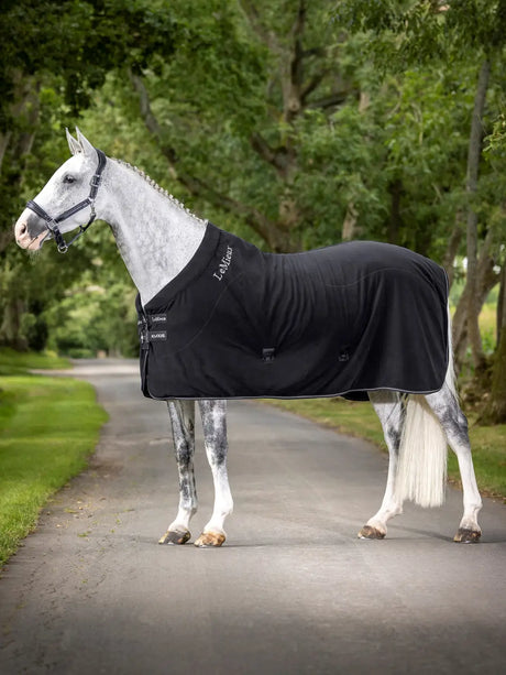 LeMieux Kudos Fleece Cooler Rug Black 5'6" Black Fleece Rugs