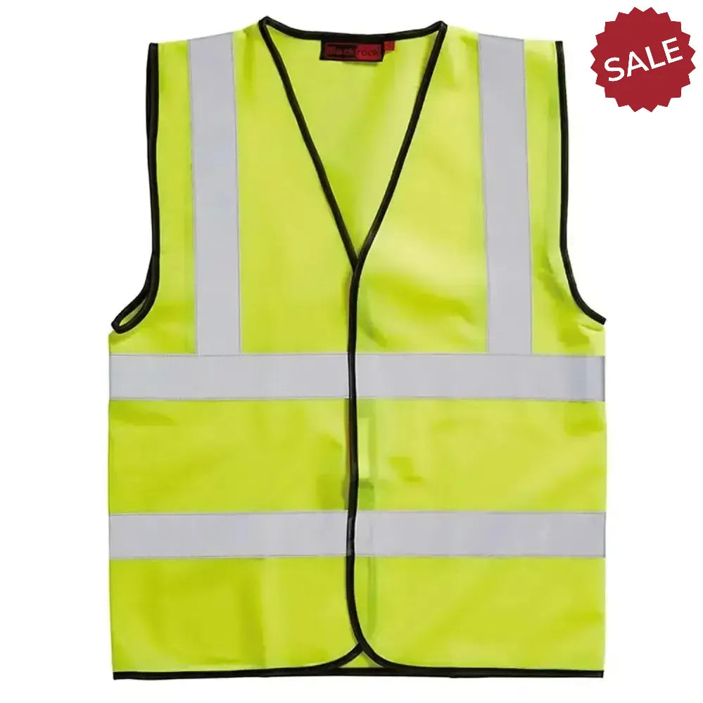 Blackrock Hi-Vis Waistcoat Sleeveless Adult Large Yellow Workwear