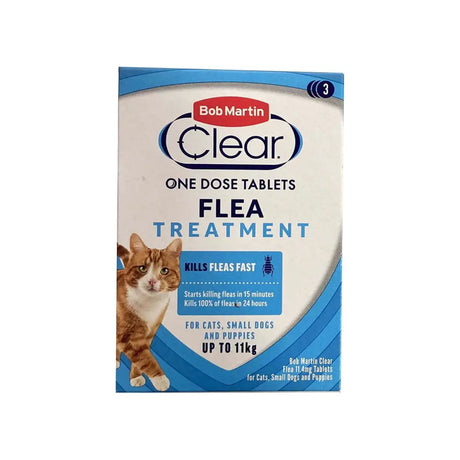 Bob Martin Clear Flea Tablets For Cats 3 PACK Flea Treatments Barnstaple Equestrian Supplies