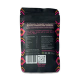 Black pouch with vibrant pink and orange geometric patterns for boom kitchen punjab tandoori meat rub seasoning