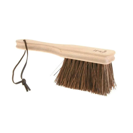 Borstiq hoof-bucket scrub brush with sturdy wooden handle brown bristles and black hanging cord for easy use