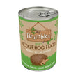 Brambles meaty hedgehog food can with green and beige label featuring a hedgehog illustration for complementary food specially formulated