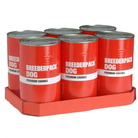 Breederpack Dog Premium Chunks 6x1200g (RED WRAP) - Dog Food