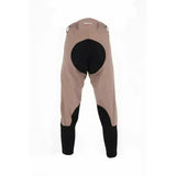 Beeswax beige and black exercise breeches with technical teflon coated fabric and optional contrasting padded seat back view