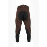 Brown and black breeze up exercise breeches with a technical teflon coated optional contrasting seat and padded area