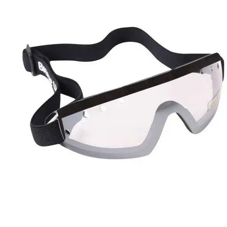 Black framed breeze up racing goggles with impact resistant high grade polycarbonate lenses and anti fog ventilation