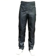Black breeze up waterproof trousers with durable fabric, sleek straight-leg cut, and reinforced stitching for riding pants