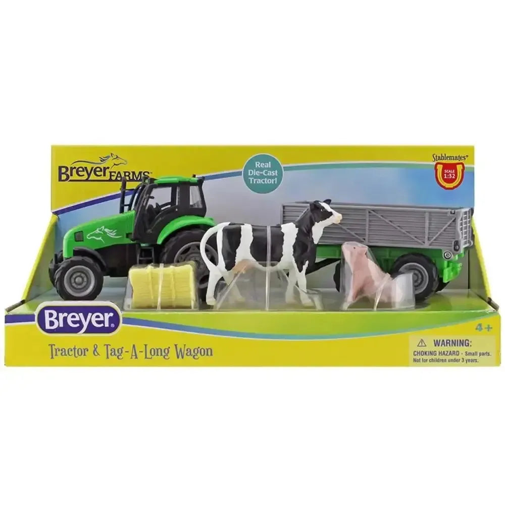 Breyer Farm Tractor And Tag-A-Long Wagon Toys