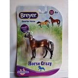 Breyer horse crazy glossy brown plastic quarter horse figurine with black mane and tail from breyer horse collection