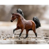 Breyer mahogany bay detailed brown plastic model horse with black mane tail and white lower leg markings