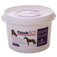 White plastic tub of brinicombe think itch fly formula combined horse skin supplement to maintain healthy skin