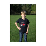 British Country Collection Big Red Tractor Childrens T-Shirt Navy Age 1-2 