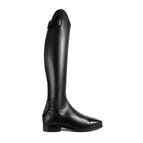 Black leather brogini ostuni v2 dress boots black regular with sleek polished finish and classic riding design