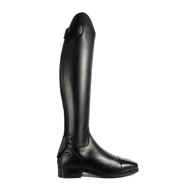 Black leather brogini ostuni v2 dress boots black regular with sleek polished finish and classic riding design