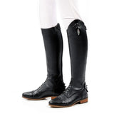 Black leather brogini 5512 florence regular vogue croc boots with sleek polished finish and classic lace-up design