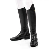 Black leather brogini albareto easy-care field boots with sleek polished finish and durable synthetic leather material