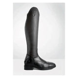 Black brogini casperia v2 long riding boots with genuine leather panel and subtle stitching details