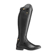 Black leather brogini ostuni v1 plain long leather riding boots with gold-tone hardware and a classic sleek design