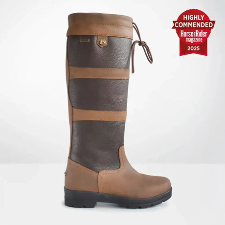 Brown and tan leather brogini wb167 pembroke country boots brown with sturdy black sole for outdoor use