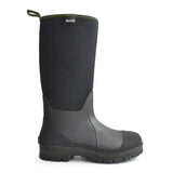 Black and dark gray brogini wb177 hawkswick muck boots with pull tab at top for easy wear