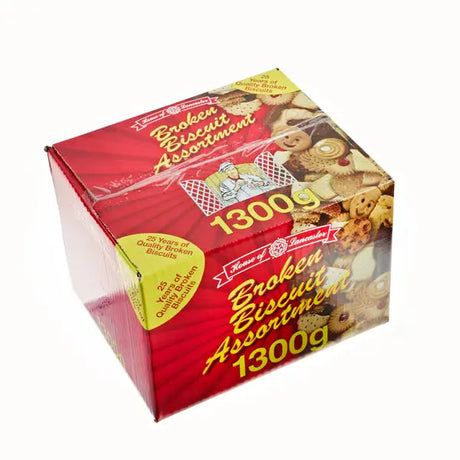 Red cardboard box of bensons broken biscuits 1300g ideal treat for horses in equestrian care