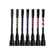 Black dart shafts with colorful striped wraps in various patterns featuring bsja whips approved padded style crop design