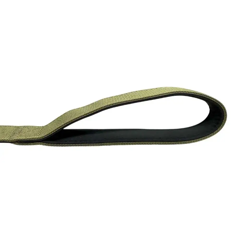 BTactical™ Extra-Strong Nylon Carabiner Clip Dog Lead | Khaki Green 120cm Dog Lead