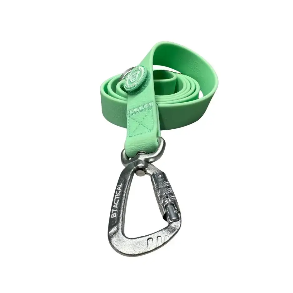 BTactical™ Extra-Strong PVC Carabiner Clip Dog Lead | Pastel Green 120cm (1.2m) Dog Lead