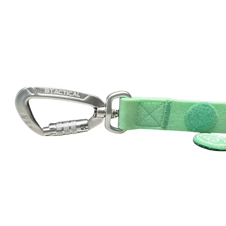 BTactical™ Extra-Strong PVC Carabiner Clip Dog Lead | Pastel Green 120cm (1.2m) Dog Lead
