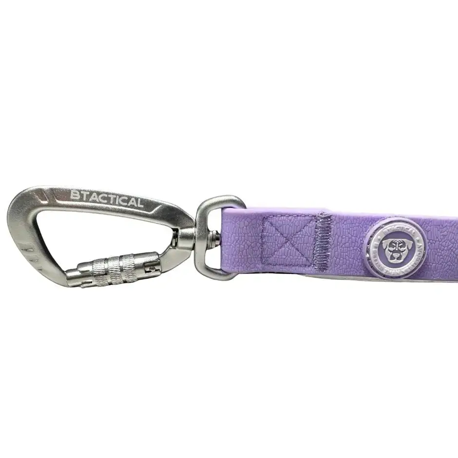 BTactical™ Extra-Strong PVC Carabiner Clip Dog Lead | Pastel Purple 120cm (1.2m) Dog Lead