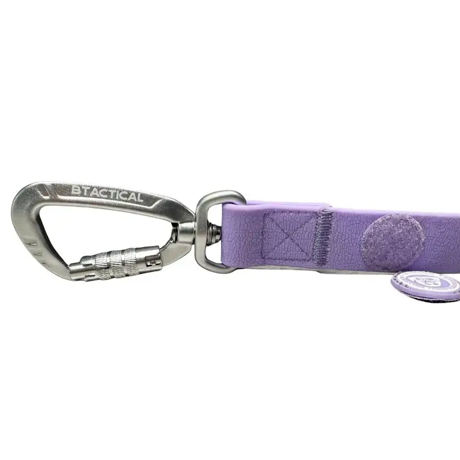 BTactical™ Extra-Strong PVC Carabiner Clip Dog Lead | Pastel Purple 120cm (1.2m) Dog Lead
