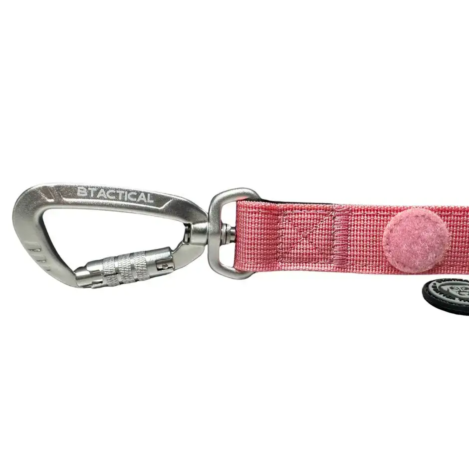 BTactical™ Nylon Carabiner Clip Dog Lead | Extra-Strong Anti Pull - Pretty Pink 120cm Dog Lead