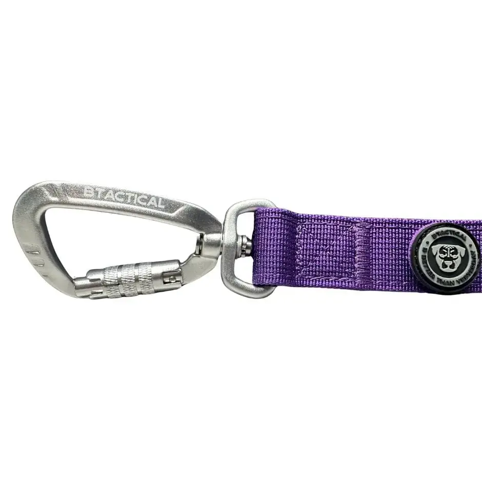 BTactical™ Nylon Carabiner Clip Dog Lead | Extra-Strong Anti Tangle - Lavender Purple 120cm Dog Lead