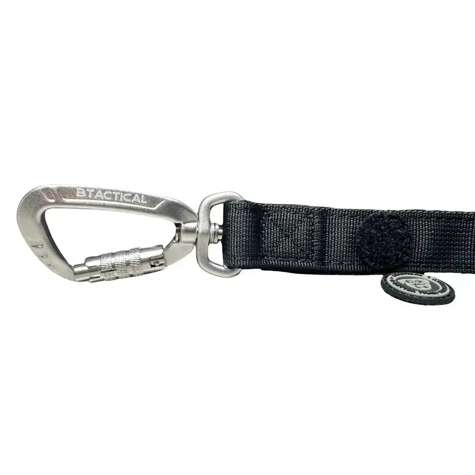 BTactical™ Nylon Carabiner Clip Dog Lead | Extra-Strong Anti Tangle - Midnight Black 120cm Dog Lead