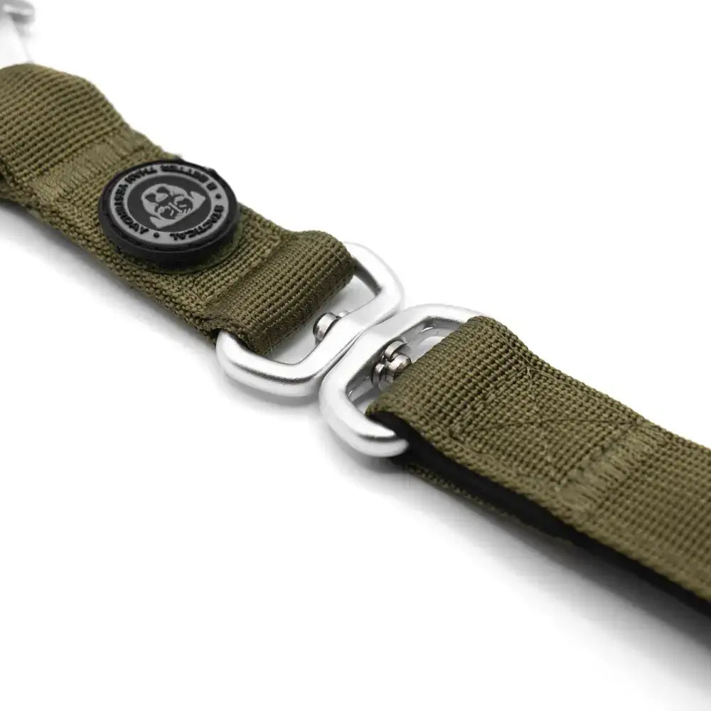 BTactical™ Nylon Frog Clip Dog Lead | Extra-Strong Anti Tangle - Khaki Green 100cm Dog Lead