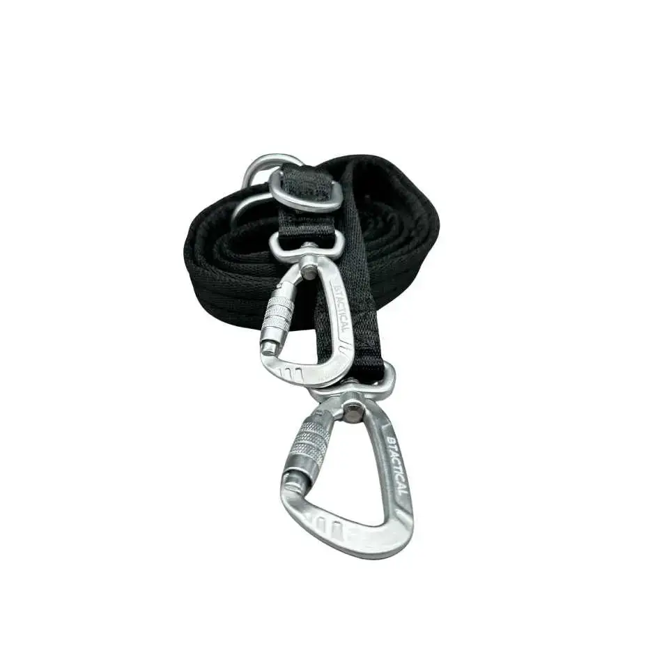 BTactical™ Nylon Frog Clip Dog Training Lead | 2m Anti Tangle - Midnight Black Dog Lead