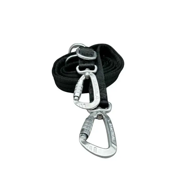 BTactical™ Nylon Frog Clip Dog Training Lead | 2m Anti Tangle - Midnight Black Dog Lead