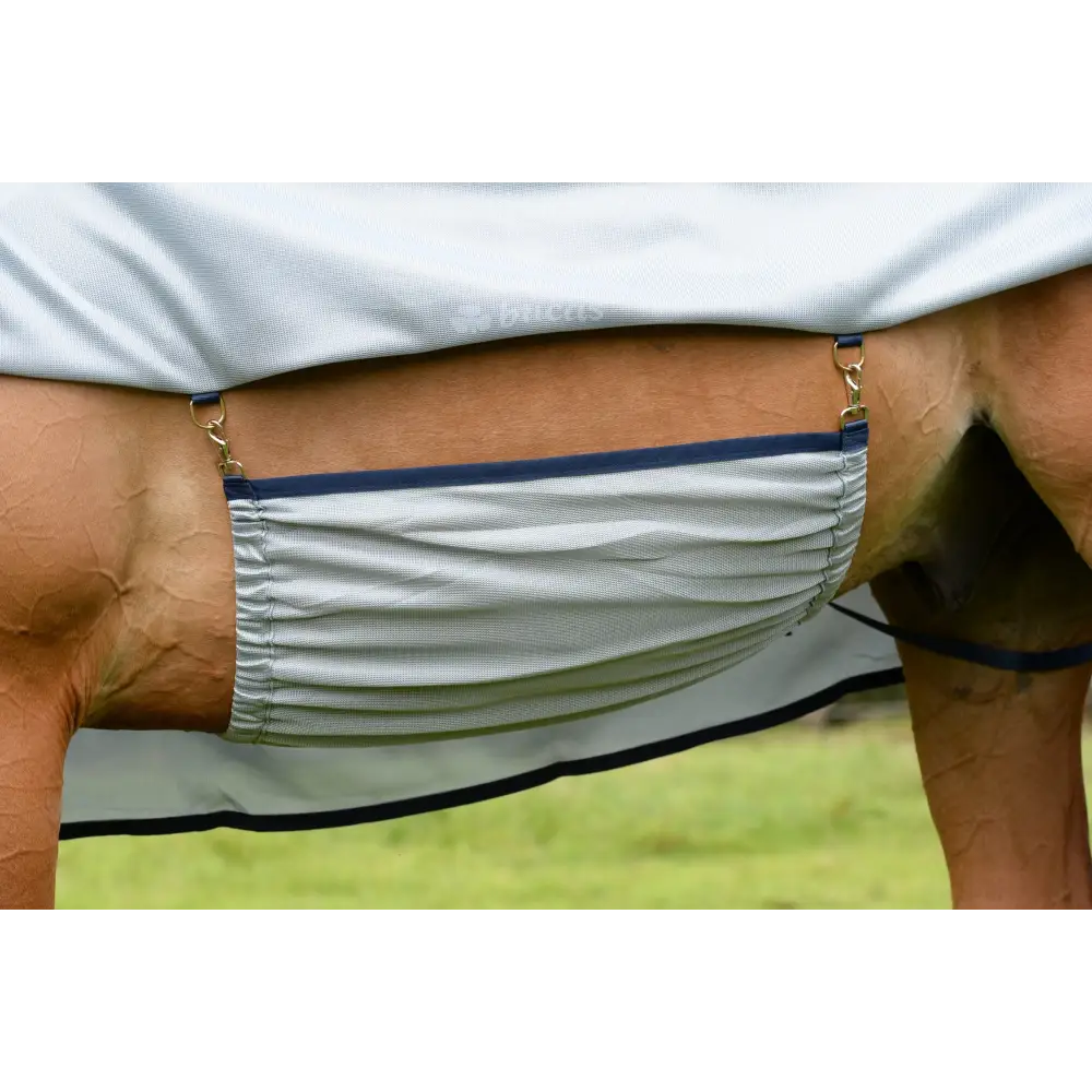 Bucas Buzz Off Fly Rug Full Neck For Horses & Ponies Fly Rugs Silver/Blue 3'6 (85) Fly Rugs