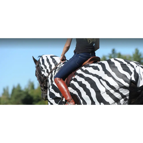Bucas Buzz Off Riding Zebra Ride On Fly Rug Zebra Print S Ride On Fly Rugs