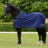 Navy blue fabric bucas panel prize cooler rug with gold embroidered bucas branding and removable panel feature