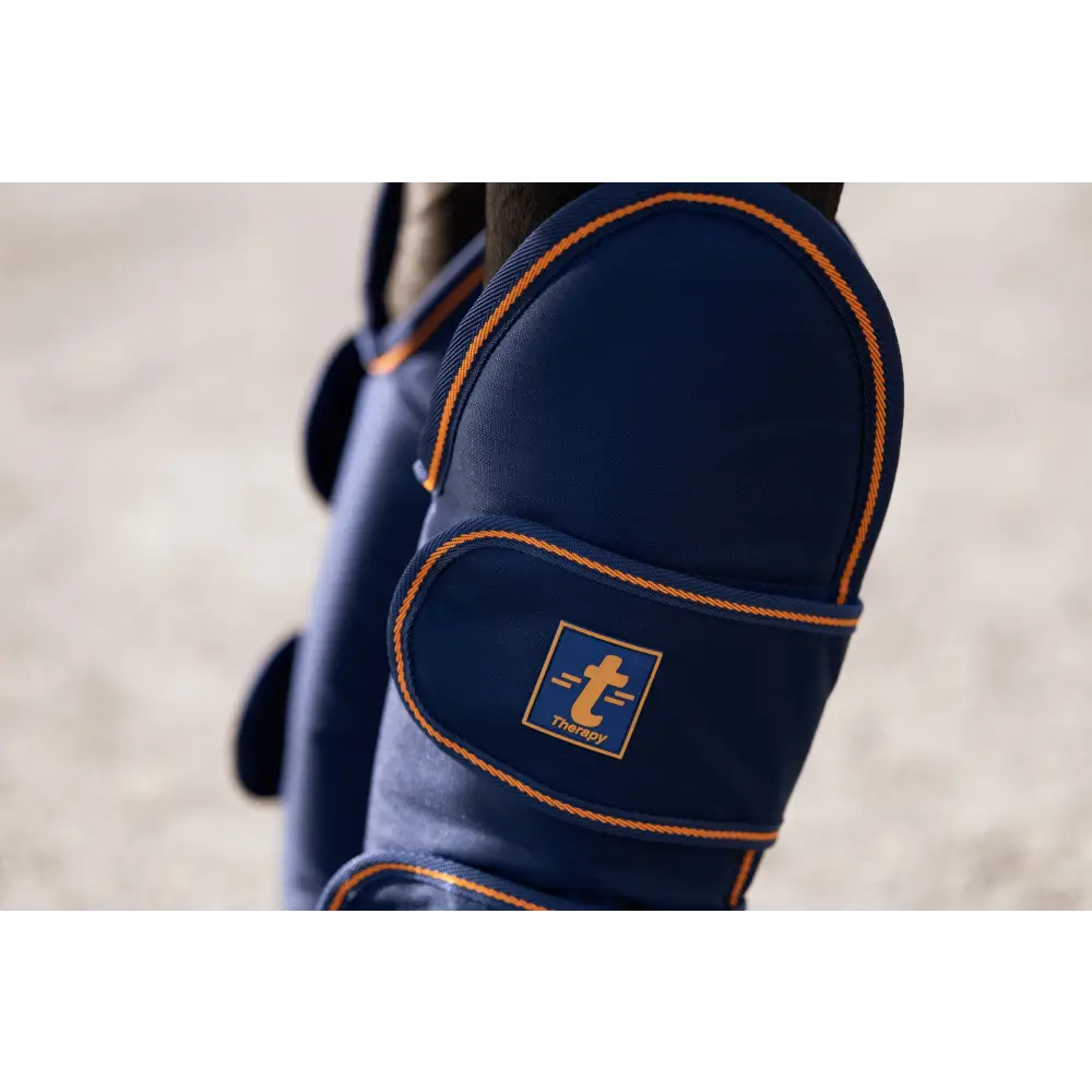 Bucas Therapy Travel Boots Navy/Orange Cob Horse Travel Boots