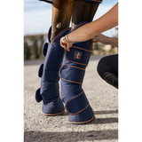 Bucas Therapy Travel Boots Navy/Orange Cob Horse Travel Boots